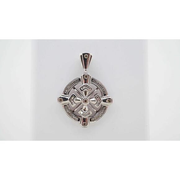 Estate Sale 14k White Gold Diamond Pendant SI2 H 16.3g 1.82 1.33